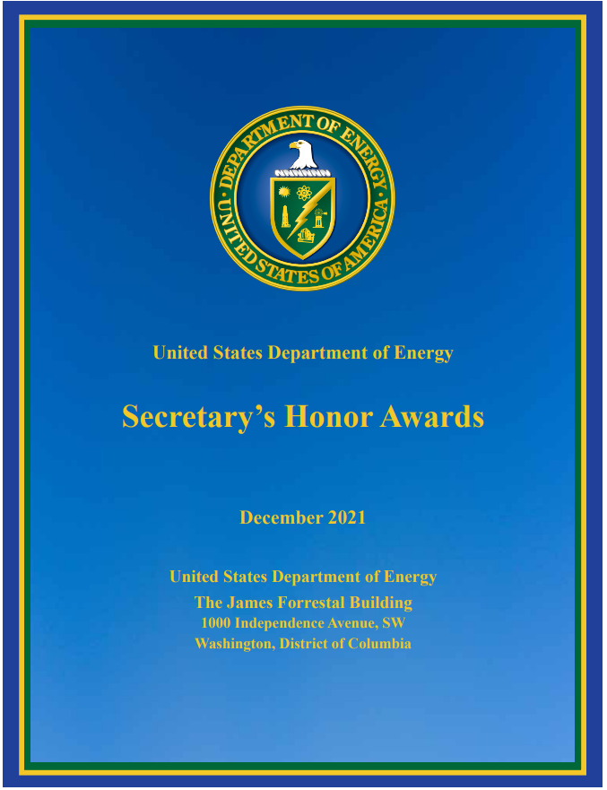 NNSA individuals and teams receive Secretary’s Honor Awards